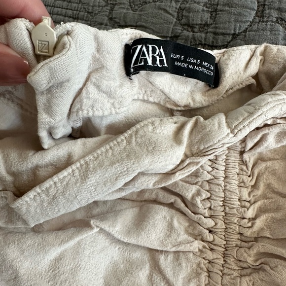 Zara linen style maxi / leg slit skirt - Picture 4 of 5